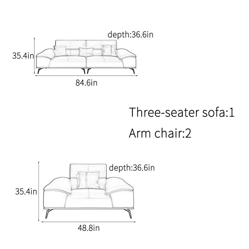 Modern creative business office sofa set