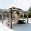 Pavillon de jardin en aluminium avec toit rigide et double toit: protection durable et design élégant-93795749