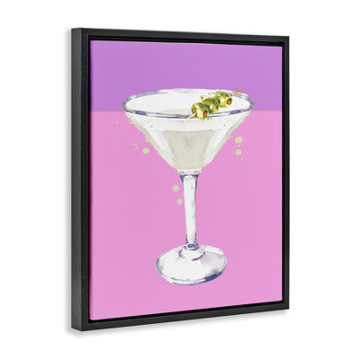 Cadre flottant Bright Olive Martini, design par Susan Jill