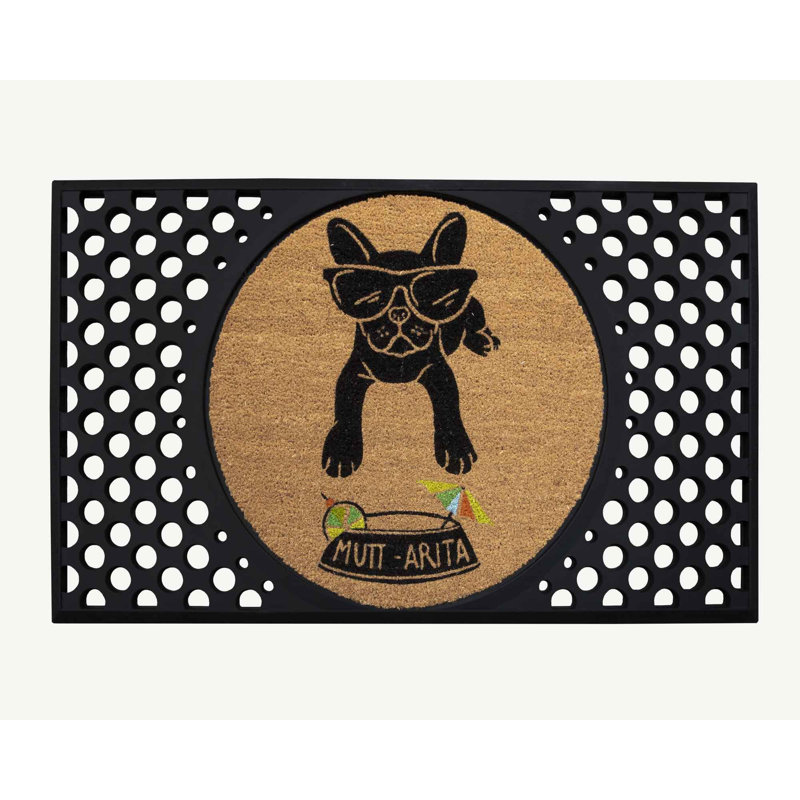 4 chats et chiens, ensemble de tapis d'entrée convertible Muttarita, rond