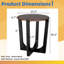 Table d'appoint ronde en bois d'acacia avec base en bois massif, table de bout décorative de 22 po pour le salon ou le patio