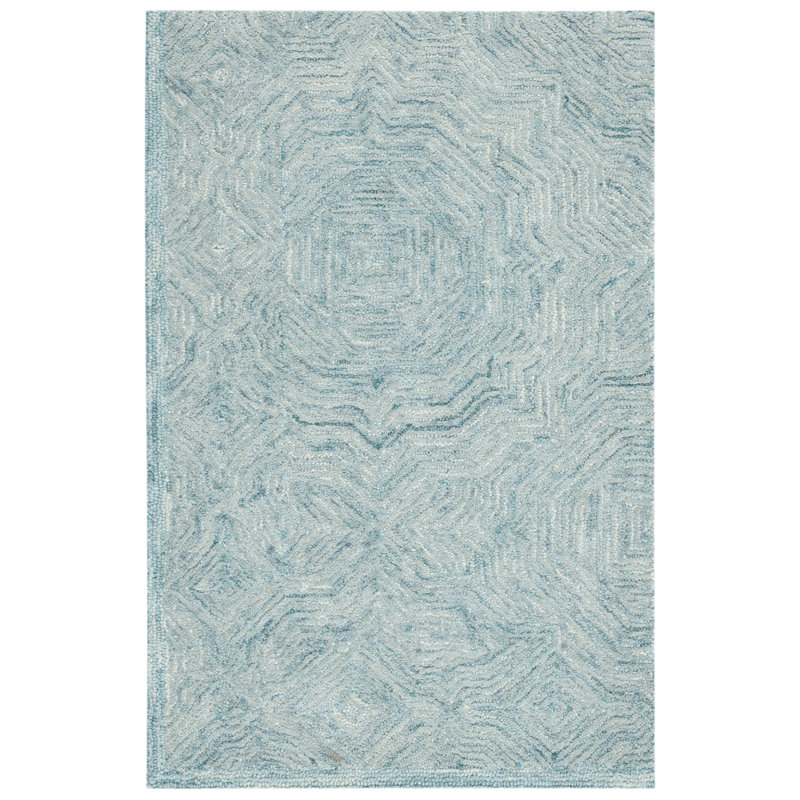 Tapis en laine touffeté à la main Ahmyiah, Rectangle 5 pi x 8 pi