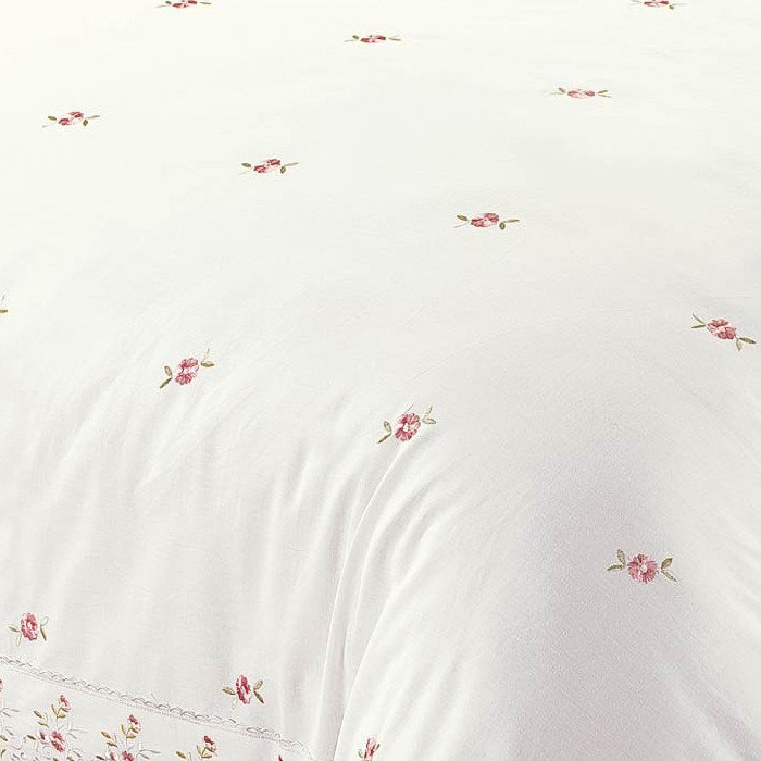 Stramoine Solid Colour Duvet Cover with Pillowcases Included, Double Duvet Cover + 2 Standard Pillowcases, Cream