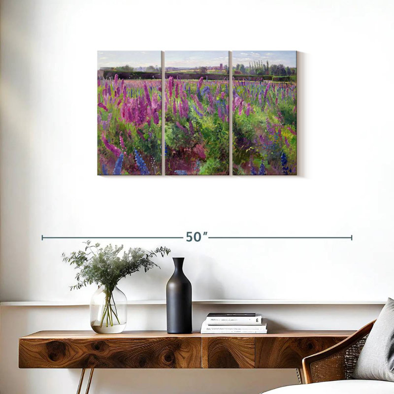 Alvord The Delphinium Field, H 20 po x l 33 po