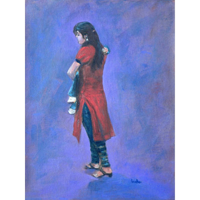 Mother And Child - Acrylic Painting | Acrylic On Canvas | By Usha Shantharam