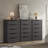 Modern Fluted 5-Drawer Dresser, 50.7" Tall Bedroom Storage Chest-836445637