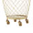 2 Piece Gold Metal Deep Set Wire Basket Storage Cart with Wheels and Handle Set