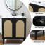 Ensemble de meuble-lavabo simple moderne 30 po noir
