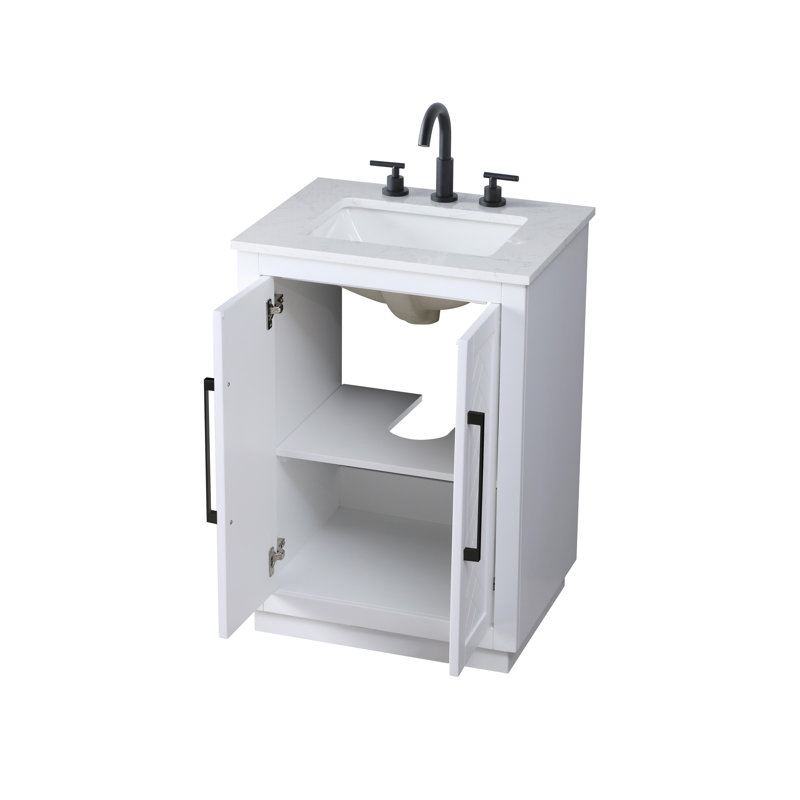 Meuble-lavabo simple 24 po, Blanc