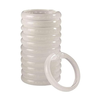 Anneaux de rideau de douche en plastique durable - Conception à joints toriques incassables - Glissement en douceur, sans crissement - Ajustement sécuritaire