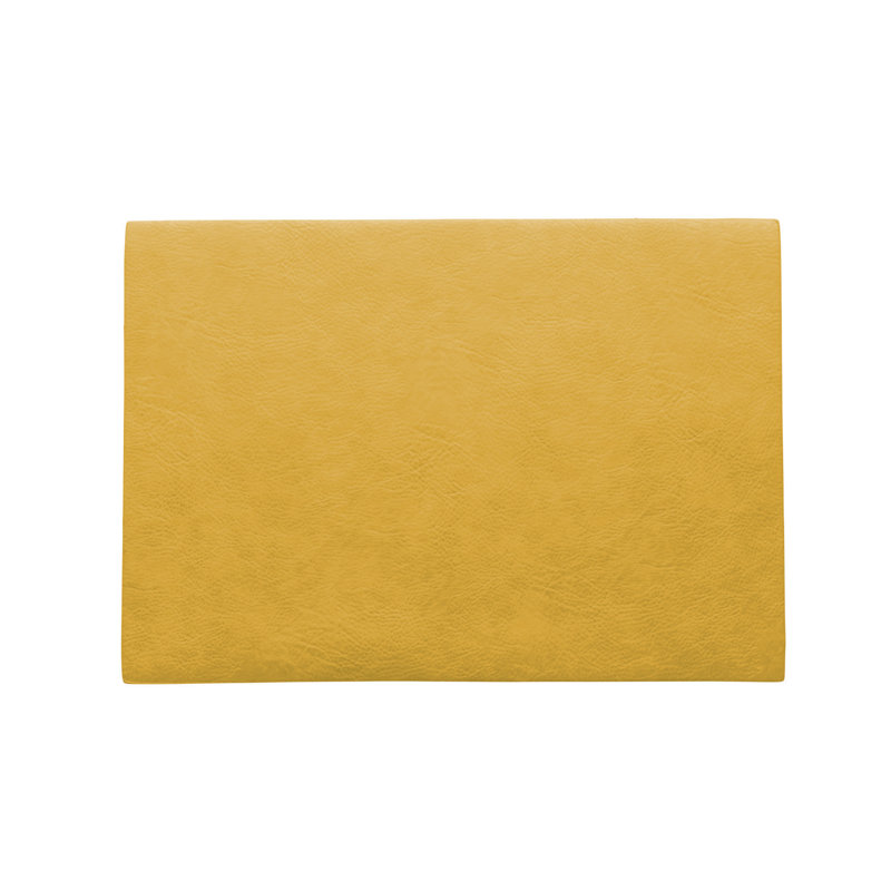 Synthetic Leather Placemat Set of 4, Gold