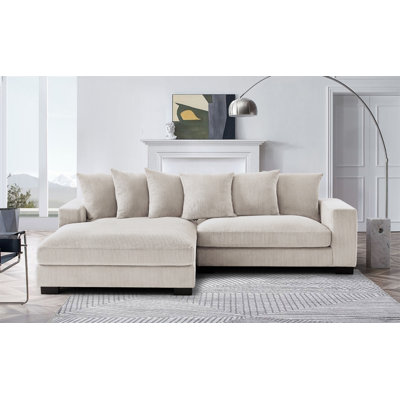 Luxe Oversized Two-Piece Left Facing Sectional Couches For Living Room
