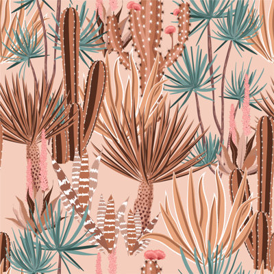 Sweet Pastel Cactus Plant by Kritiyakorn Srikum - Wrapped Canvas Print