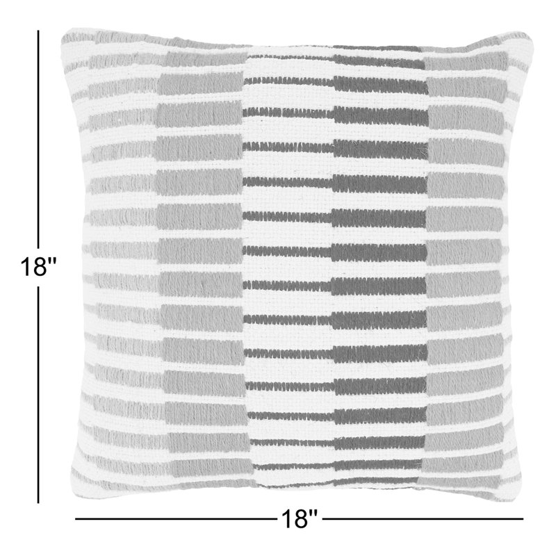 Coussin décoratif à bourre en polyester à rayure dynamique