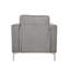 Canapé-lit modulaire en velours côtelé convertible gris avec accoudoirs pouvant être assemblés-1142570097