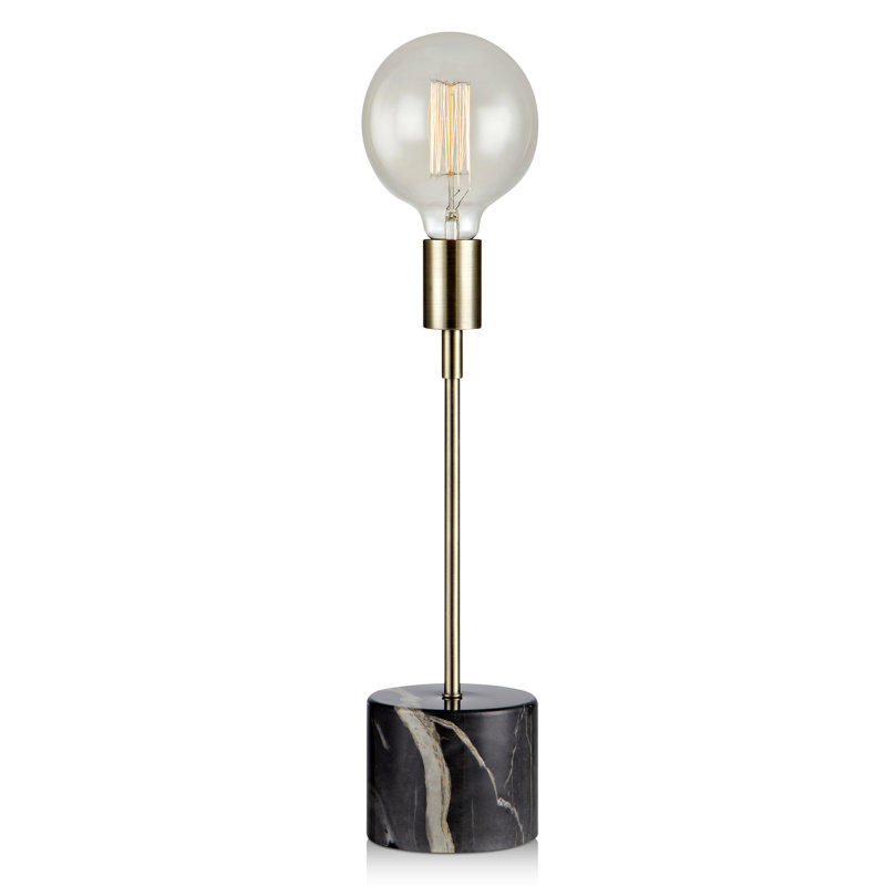 Round Metal Novelty Lamp, Black