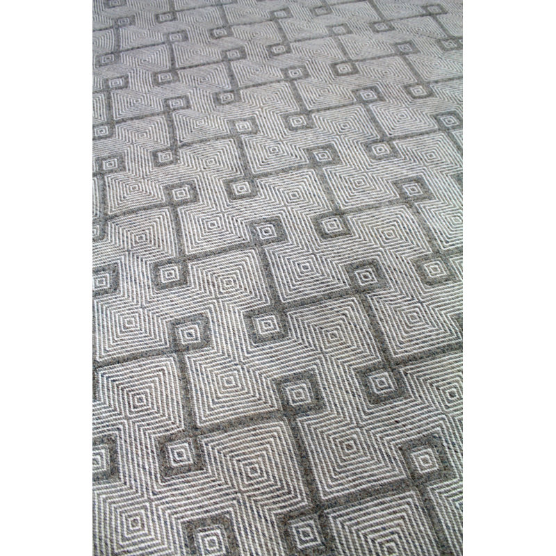 Devereaux Hand Woven Wool Geometric Area Rug, Rectangle 14' x 20'
