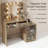 Vanity Table With 3-color Adjustable Lighting, Attached Nightstand, Multi Power Outlets & Large Storage, 3 Colors Available-1610828319