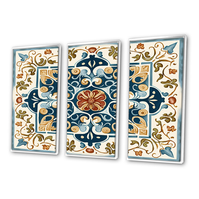 3 - Pieces, 20" H x 36" W x 1" D, White Framed