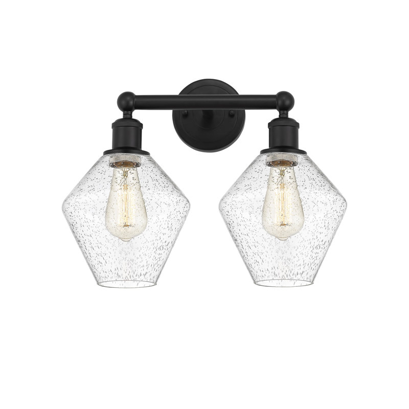 Éclairage pour meuble-lavabo à intensité variable 2 lumières Amylea, Bullé, Noir mat
