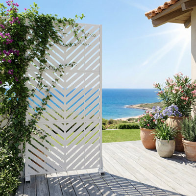 Parallel 60 x 30 Inch Metal Outdoor Privacy Screens