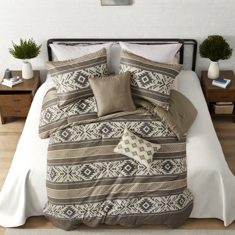 Piece Bedding Sets, Polyester King Rustic Stripe Comfort For Home