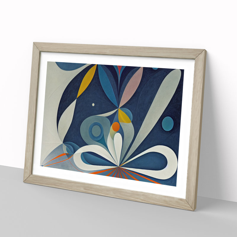 Unsurpassed Abstract Art - Framed Print, 46cm H x 64cm W x 2cm D, Oak