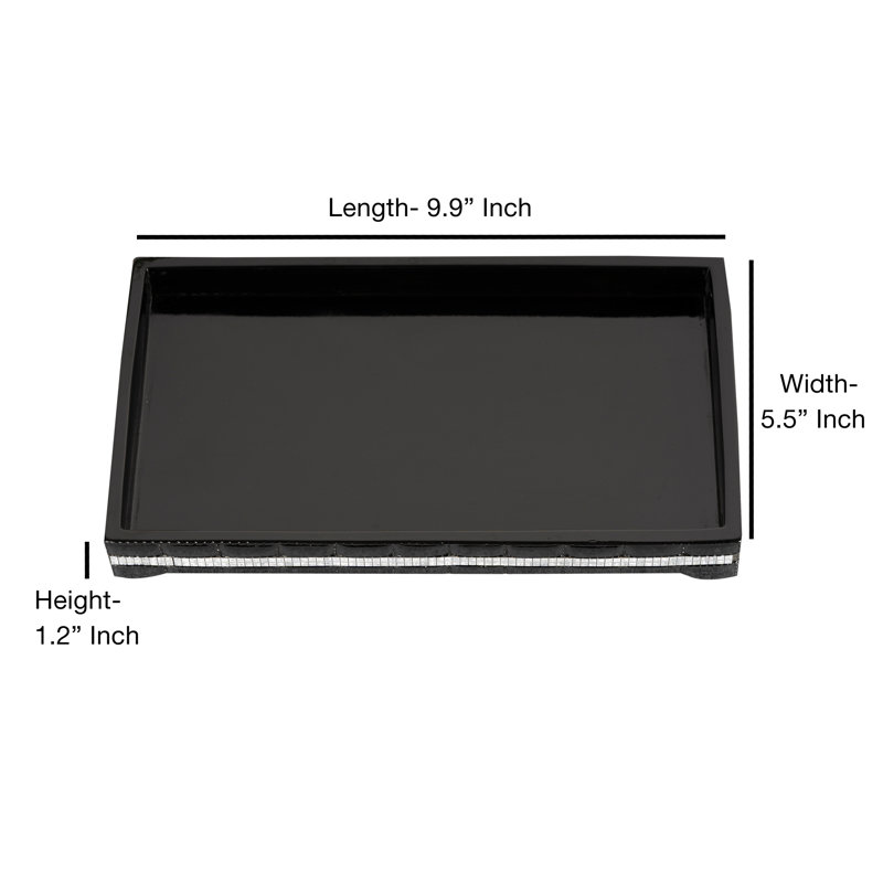 Berna Bathroom Tray, Black