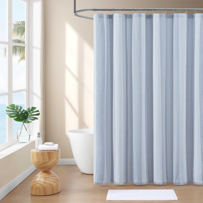Tommy Bahama Ocean Stripe Blue Shower Curtain