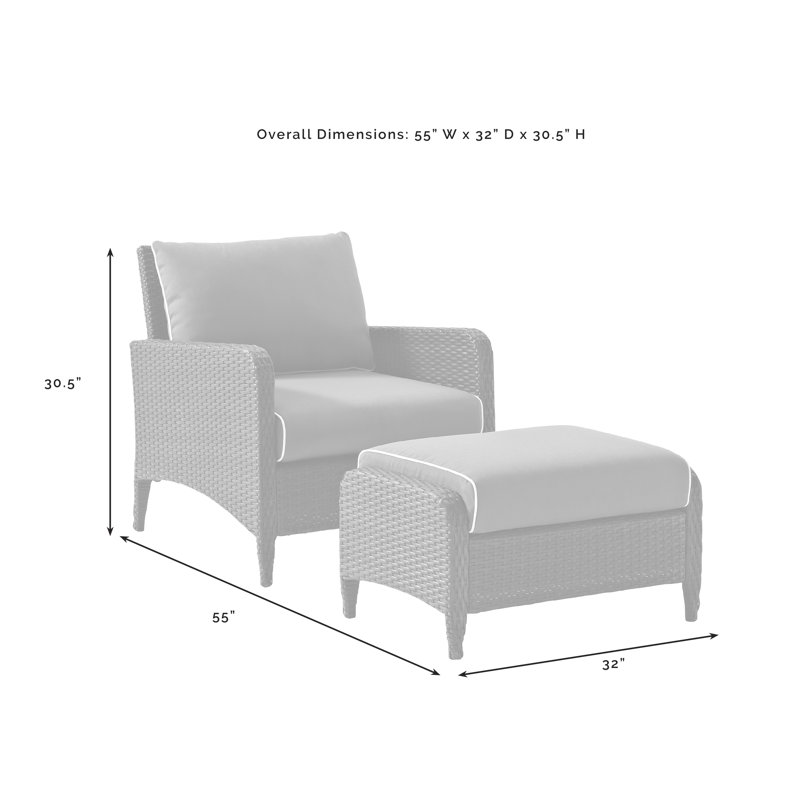 Chaise de patio avec coussins Mosca, Sangria