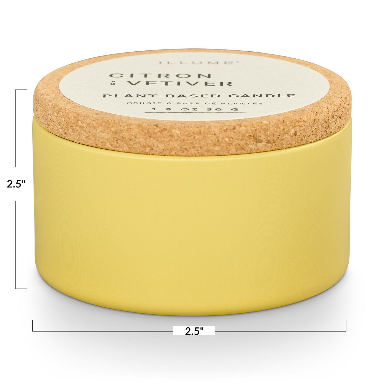 Verde Ceramic Scented Candle, Tin with Cork Lid