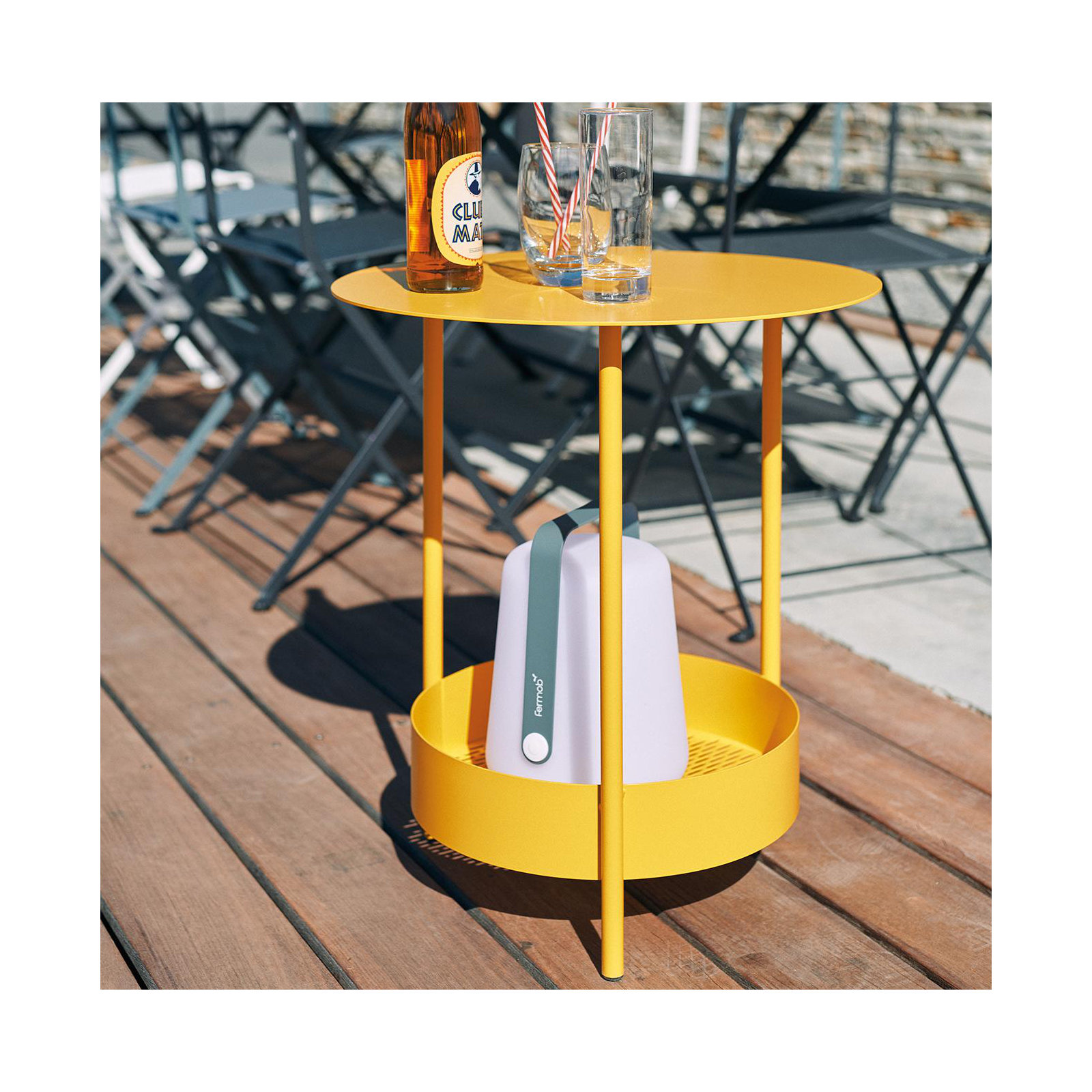 Salsa 20'' Outdoor Side Table, Honey Textured