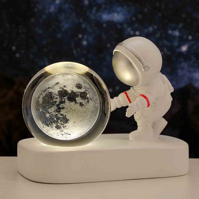 Boule de cristal planète lumineuse avec veilleuse à main Alimentation USB pour garder la lumière de chevet au chaud