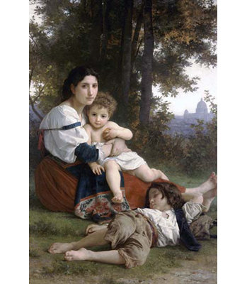 « rest » par bouguereau, impression