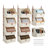 2 Pack 4-Shelf Hanging Closet Organizer Beige Non-Woven Trapezoid Storage Shelves with Hooks 12x10x47 Inches