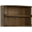 Almond Bookcase Featuring Veneers, Glass - Paned Doors Protecting Books, Spacious Shelving And Metal Base, 15.86 In Width