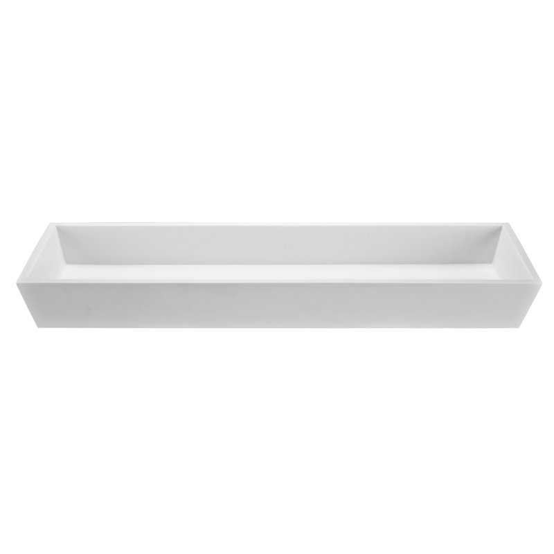 MTI Petra 5 47.5" Undermount Bathroom Sink, Matte White