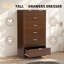 Commode 7 tiroirs avec grand rangement, commode haute pour chambre à coucher - Meuble-lavabo moderne en MDF avec tiroirs à glissement lisse et conception anti-basculement-1721937997