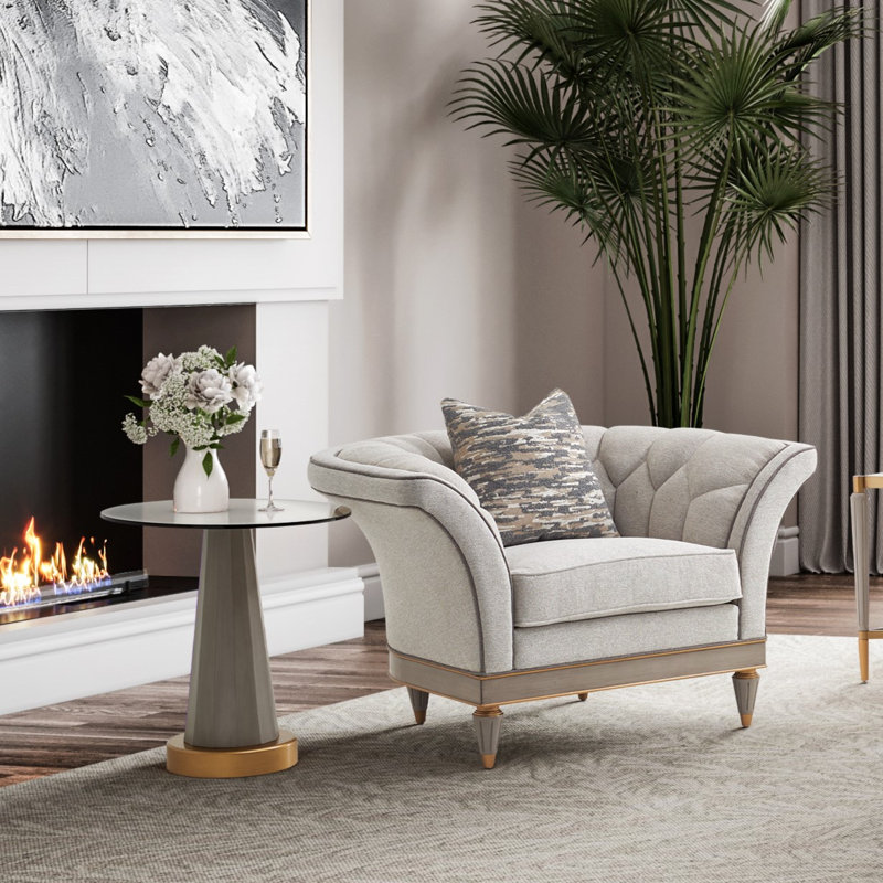 St. Charles Chairside Table - Dove Gray