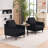 Greydy Irving Upholstered Velvet Accent Armchair With Solid Wood Leg-1617150269