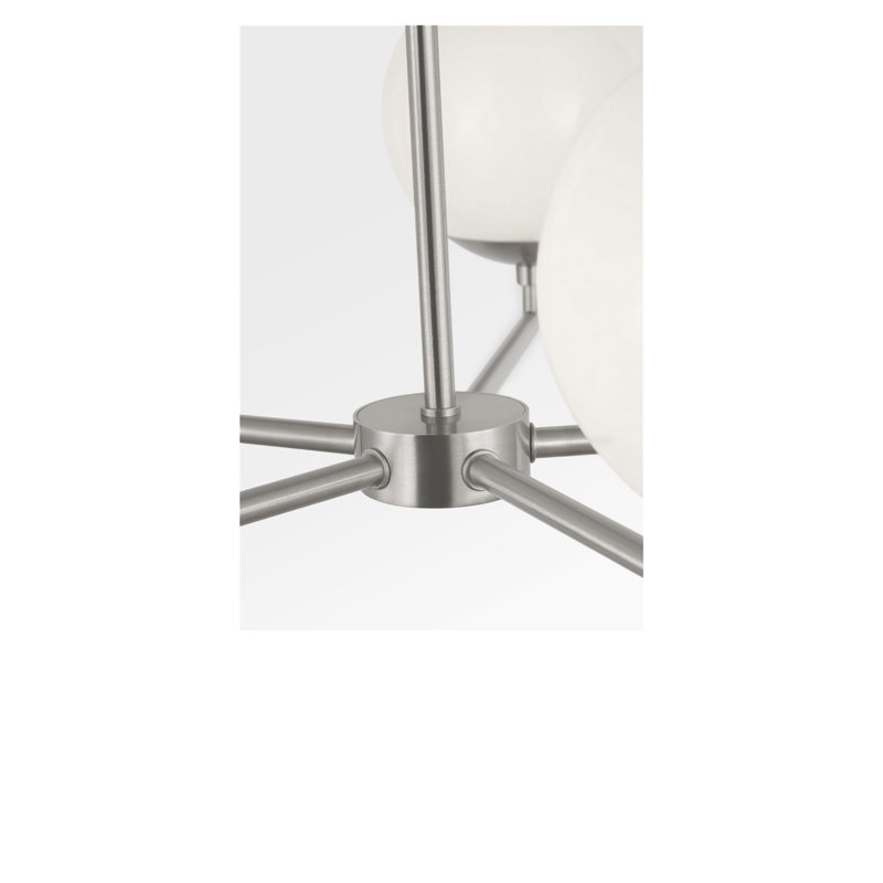 Lustre à cinq lumières, Non, Nickel brossé
