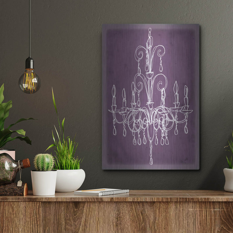 «Plum Chandelier S Croquis 2» par Ethan Harper, H 16 po x l 12 po