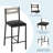 3-Piece Kitchen Table Set, 36" Dining Table with Storage Shelves & 2 Upholstered Chairs, Grey-882006227