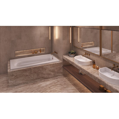 Fairfield 60" x 32" Drop In Combination Acrylic Bathtub