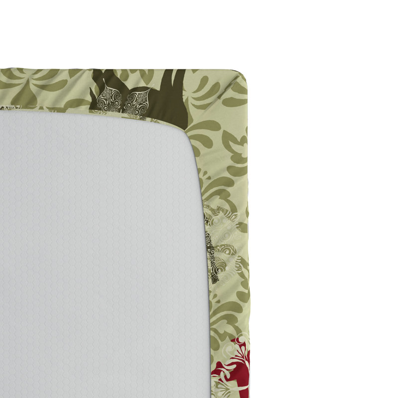 Microfiber Damask Fitted Sheet, Full Fitted Sheet