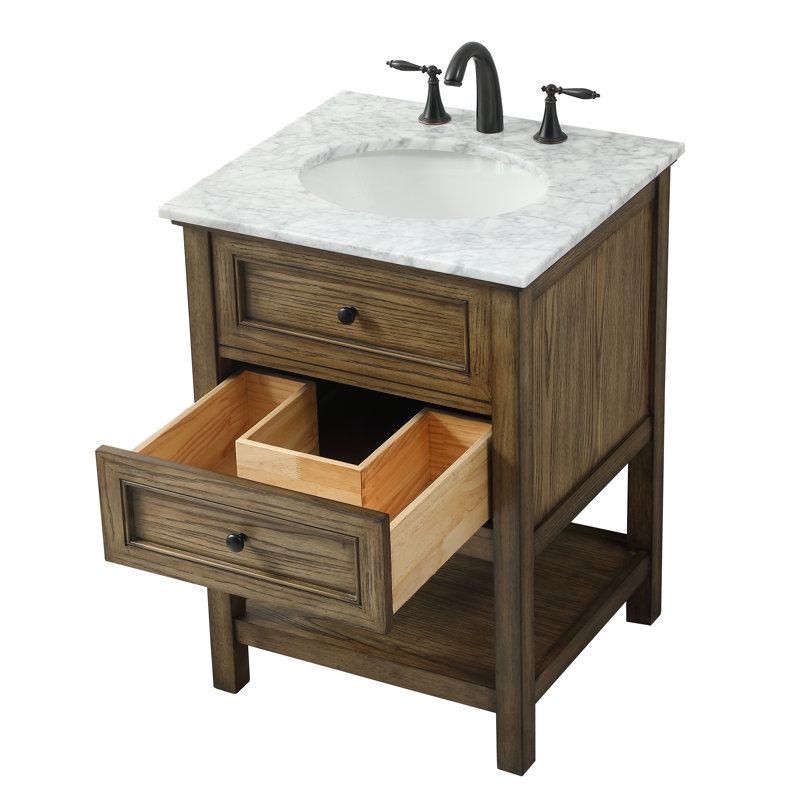 Ensemble de meuble-lavabo simple 24 po Bonsai, Bois flottant