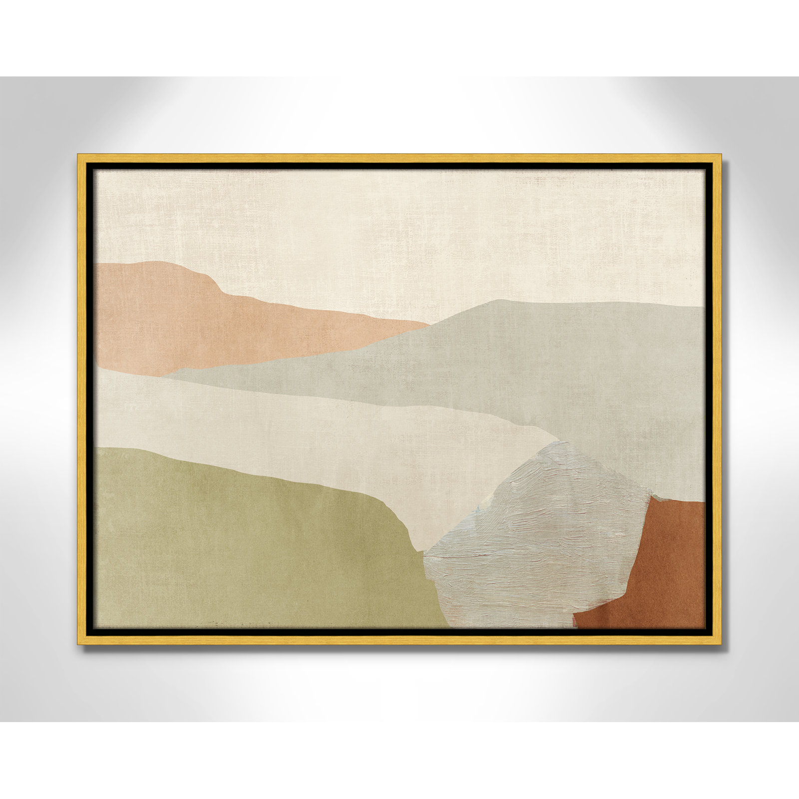 Elspeth "Pastel Views" Painting, 19.5" H x 25.5" W, Gold