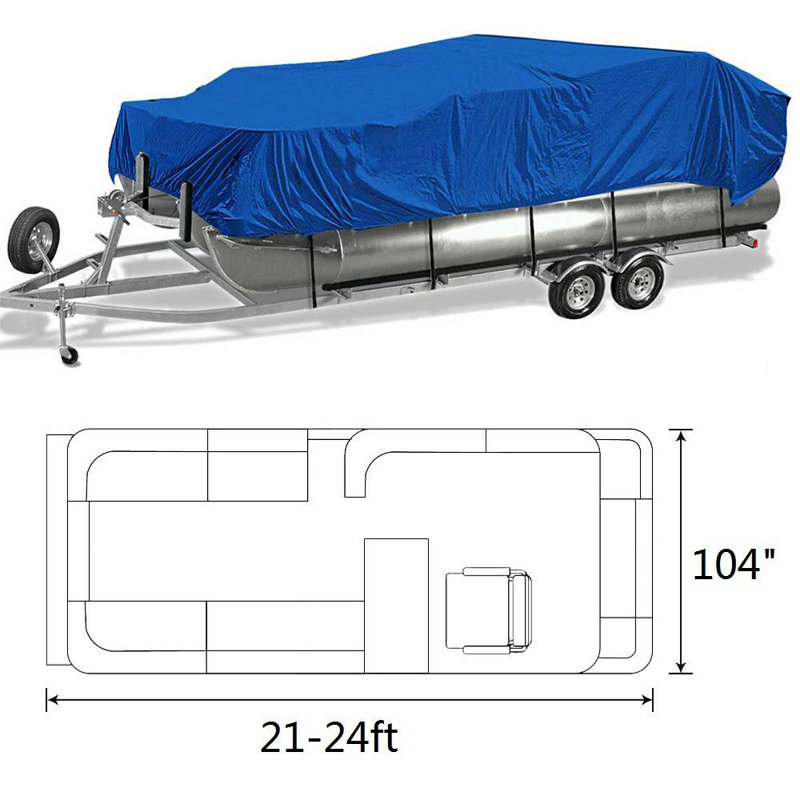 Housse élastique pour embarcations, H 157 po x l 295 po P 1 po, Bleu