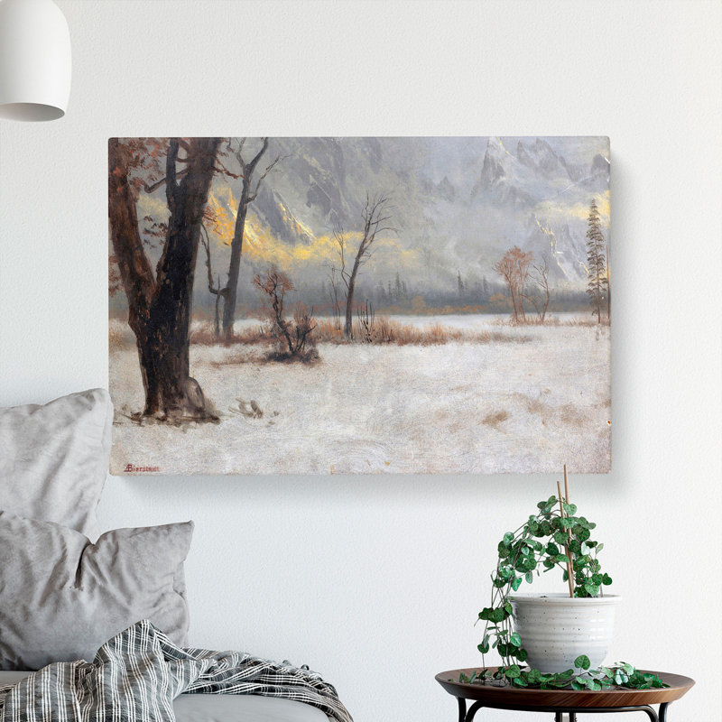 Winter Landscape by Albert Bierstadt - Wrapped Canvas, 50cm H x 76cm W x 3cm D