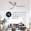 Ventilateur de plafond réversible à 6 vitesses avec moteur à courant continu et hélice-130156585
